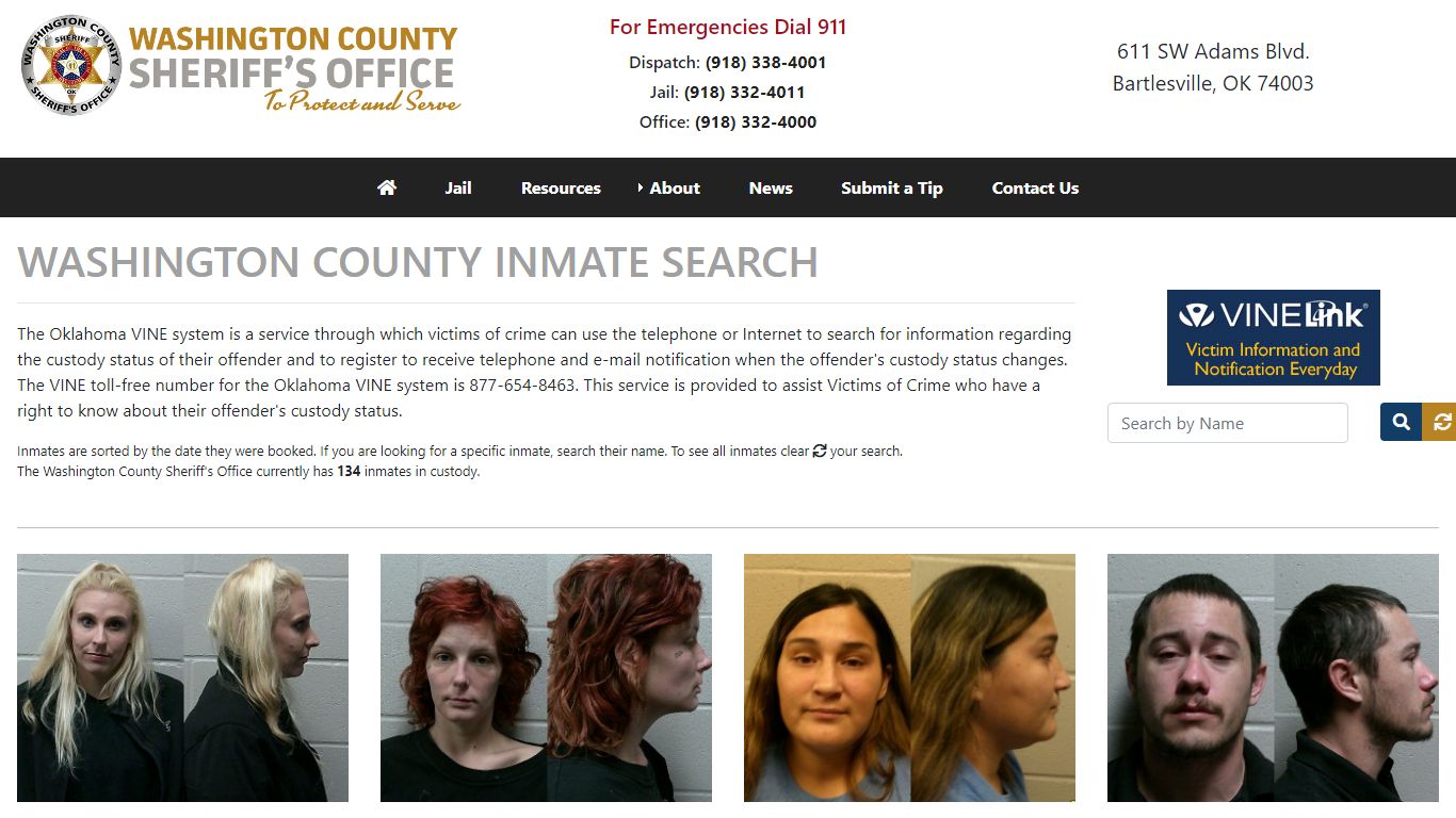 Inmate Search - Washington County Sheriff's Office